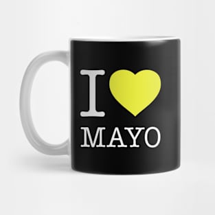 I love Mayonnaise Yellow Heart Mug